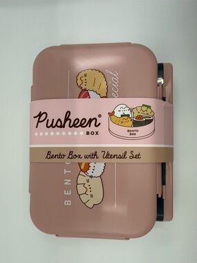 Pusheen Gray and Pink Stackable Bento Lunch Box Set - pusheen box exclusive item